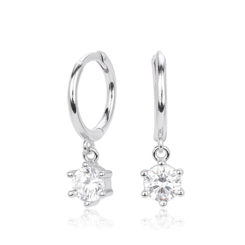 Damen Ohrhänger mit funkelnden Zirkon-Anhängern und hochwertigem 925 Sterling Silber Shop Nory
