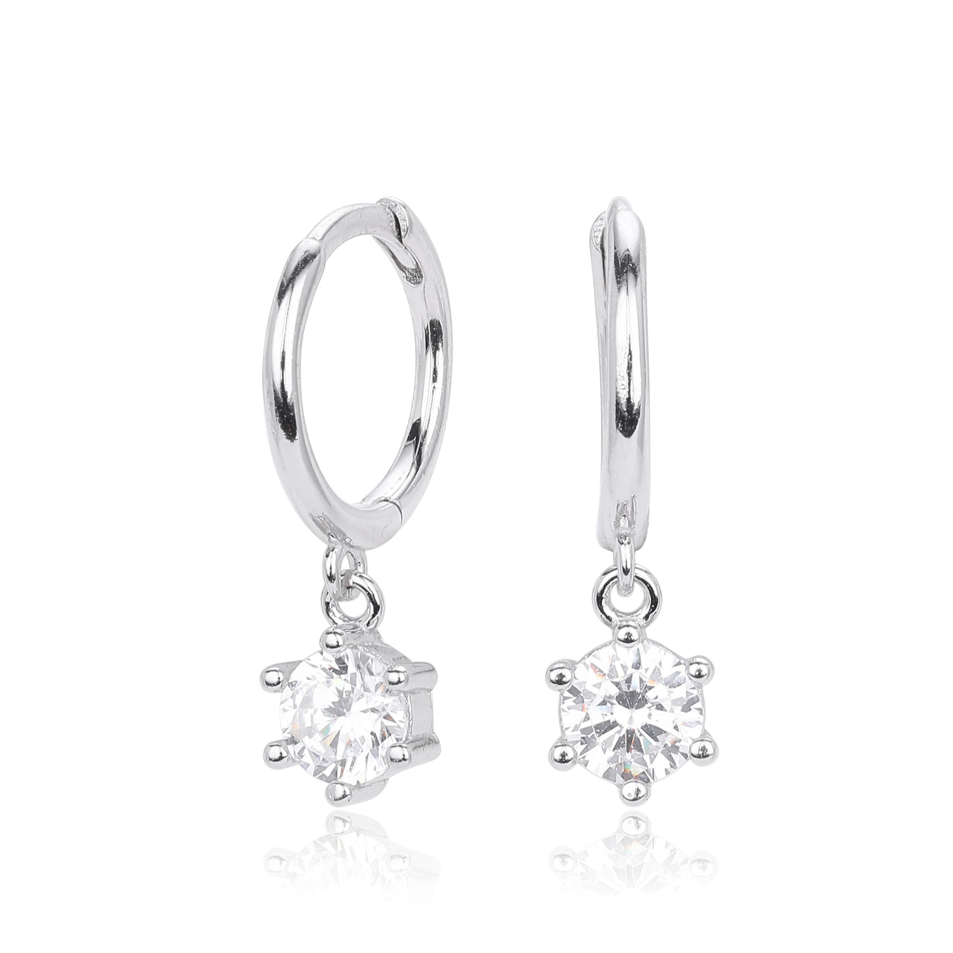 Damen Ohrhänger mit funkelnden Zirkon-Anhängern und hochwertigem 925 Sterling Silber Shop Nory