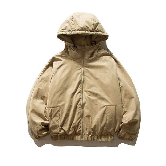 Unisex Oversized wattierte Kapuzenjacke mit elastischem Saum und verdeckten Taschen Shop Nory