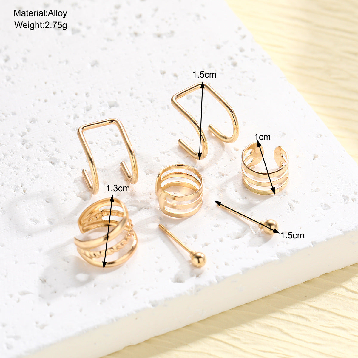 Damen Ohrstecker Set mit modernem Design und vielfältigen Texturen Shop Nory