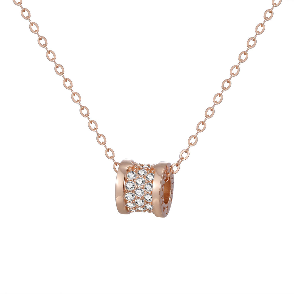 Damen Halskette mit funkelndem Anhänger und eleganten Zirkonia-Verzierungen Shop Nory