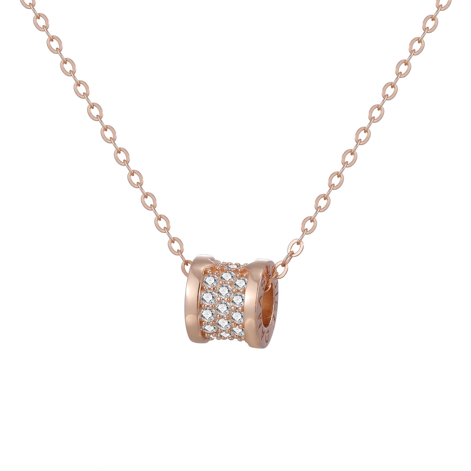 Damen Halskette mit funkelndem Anhänger und eleganten Zirkonia-Verzierungen Shop Nory