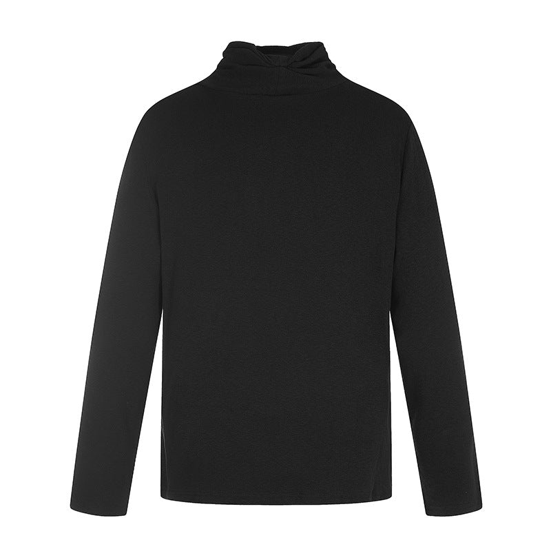 Herren Langarmshirt mit weitem Stehkragen aus softem Jersey Shop Nory