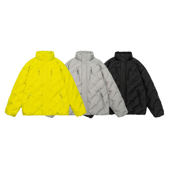 Unisex Wattierte Oversize Steppjacke mit hohem Stehkragen Shop Nory