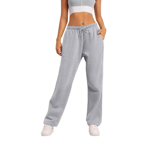 Damen nan weite High‑Waist Loungewear‑Jogginghose mit elastischem Bund Kordelzug und Seitentaschen Shop Nory