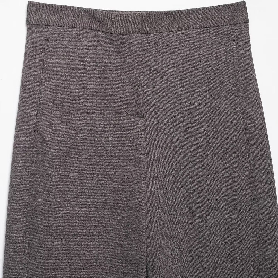 Damen Zweiteiliges Set aus Cropped-Boxy-Jacke mit Stehkragen und hochtaillierter weiter Hose Shop Nory