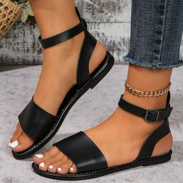 Damen elegante Riemchen-Sandalen mit verstellbarem Riemendesign