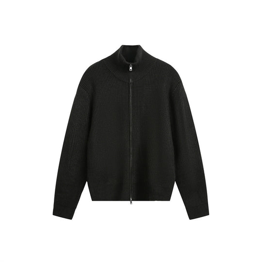 Damen Grobstrick-Zipjacke mit Stehkragen und Zwei-Wege-Reißverschluss Shop Nory