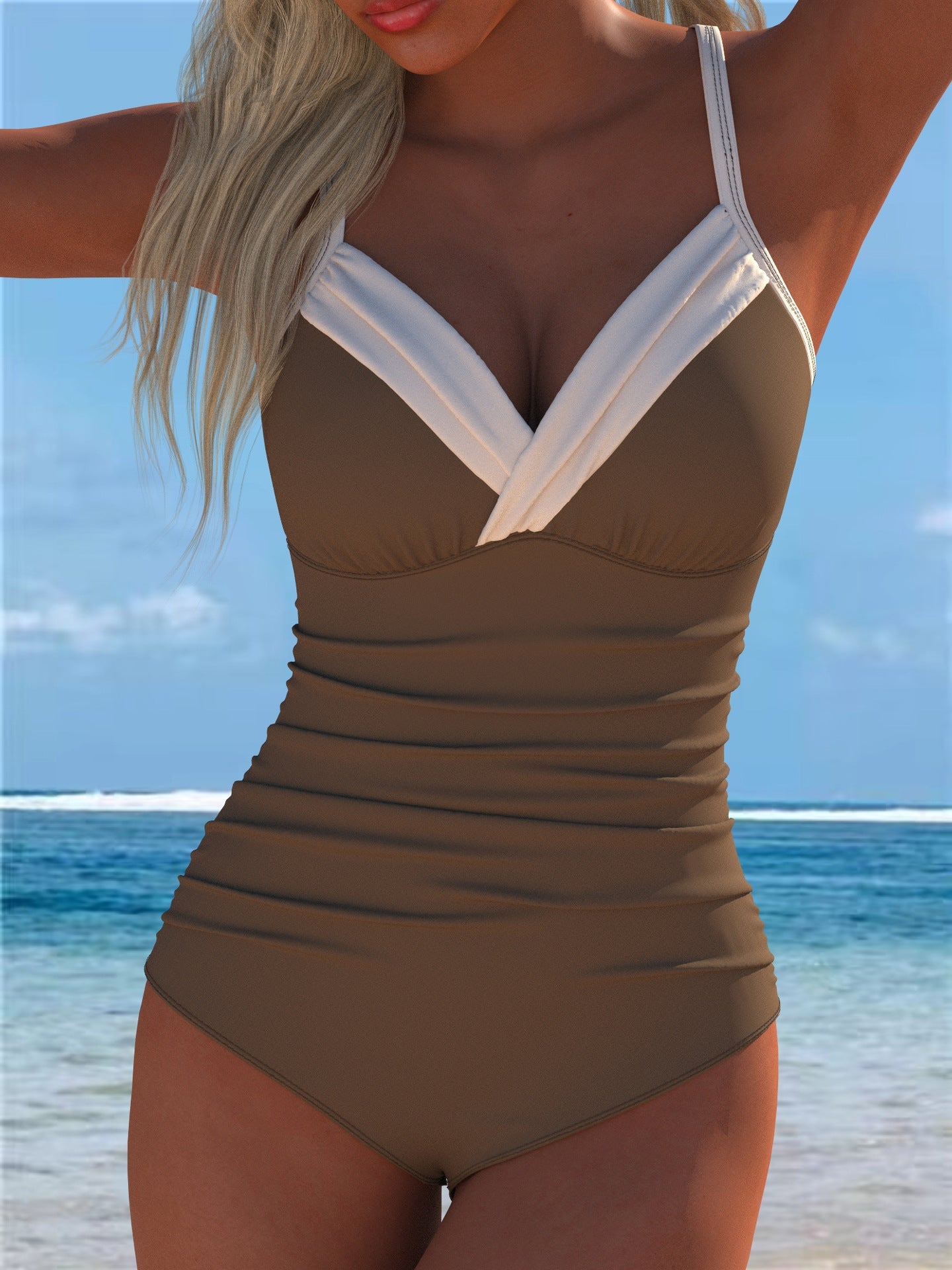 Damen Badeanzug Shopnory