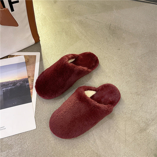 Damen Flauschige Hausschuhe aus weichem Plüschmaterial