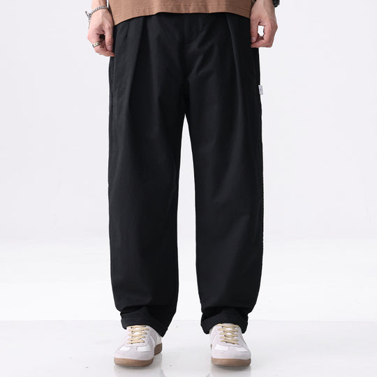 Herren Weite Baumwollmix-Cargohose mit Bundfalten und elastischem Kordelzug Shop Nory