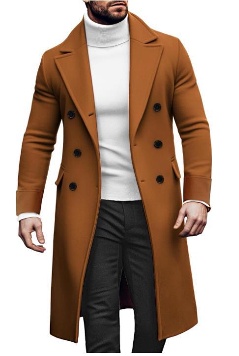 Herren Eleganter Doppelreiher-Mantel mit hochwertigem Material und klassischem Schnitt