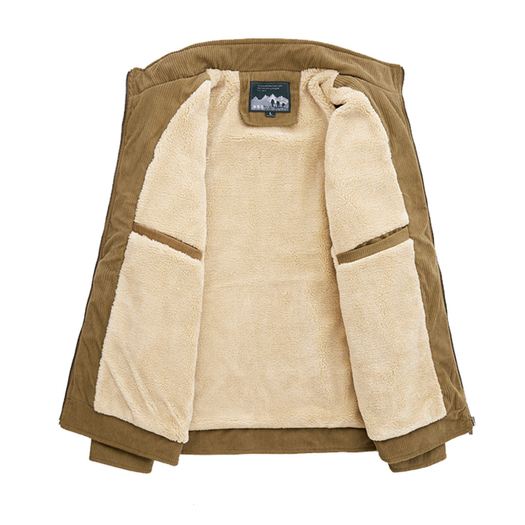 Herren Modische Cordjacke mit Fleece-Innenfutter Shop Nory