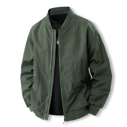 Herren Leichte Casual-Bomberjacke im Clean‑Look mit Stehkragen und gerippten Bündchen Shop Nory
