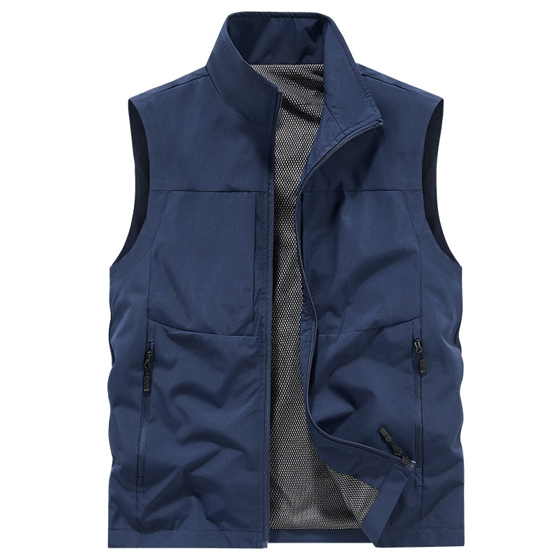 Herren Leichte Outdoor-Utilityweste mit Mesh‑Futter, windabweisender Microfaser und sicheren Reißverschlusstaschen Shop Nory