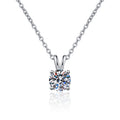 Damen Halskette mit funkelndem Zirkonia-Anhänger und feiner Silberkette Shop Nory