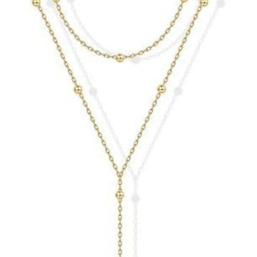 Damen Y-Halskette mit funkelndem Zirkonia-Anhänger und filigranem Design Shop Nory