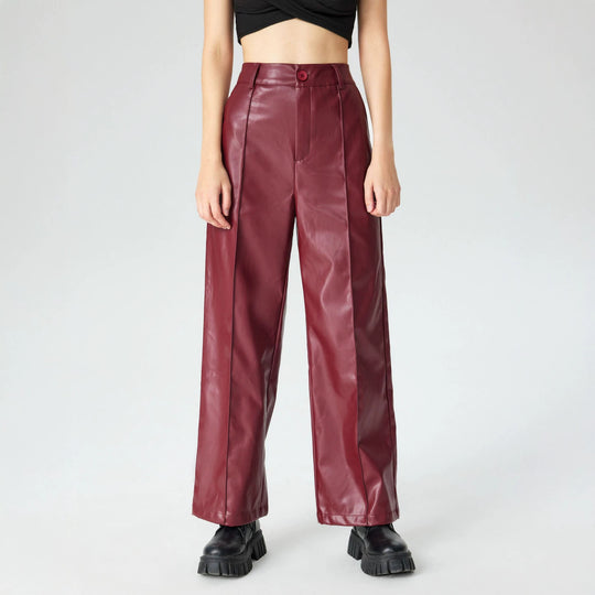 Damen Elegante Kunstlederhose Shop Nory