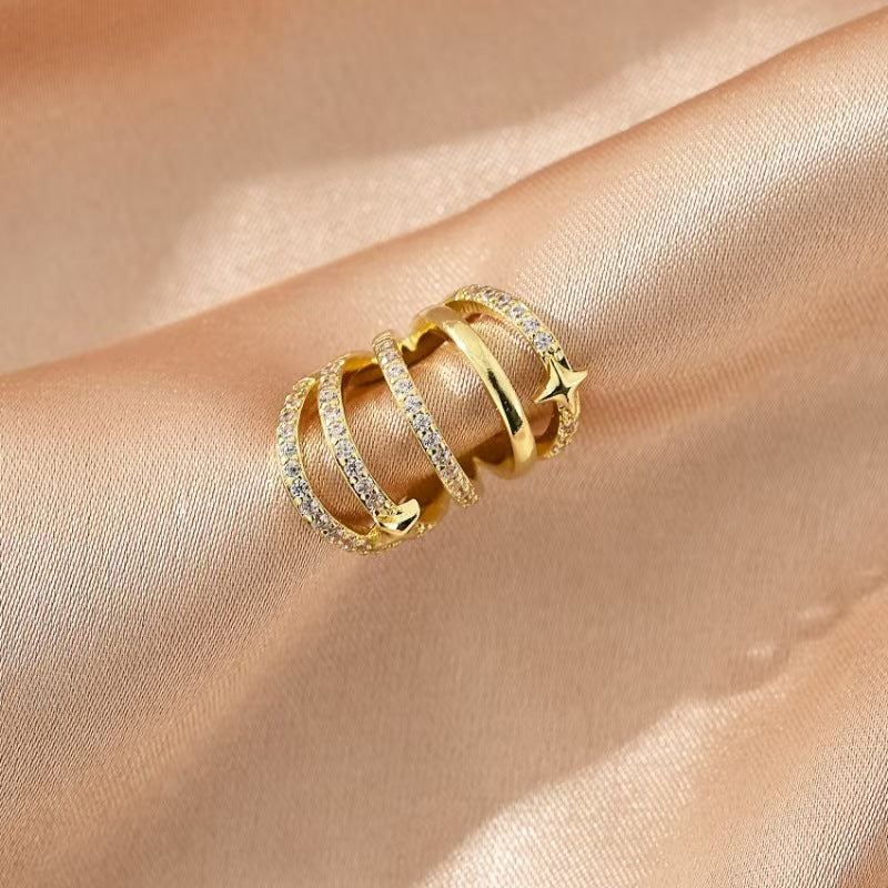 Damen Ohrhänger mit einzigartigem Spiral-Design und funkelnden Zirkonia Shop Nory