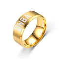 Herren Ring mit initialisiertem NBA-Motiv und eleganter Oberflächenstruktur Shop Nory