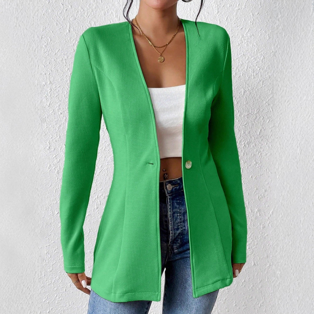 Damen elegante Blazerjacke mit asymmetrischem Schnitt