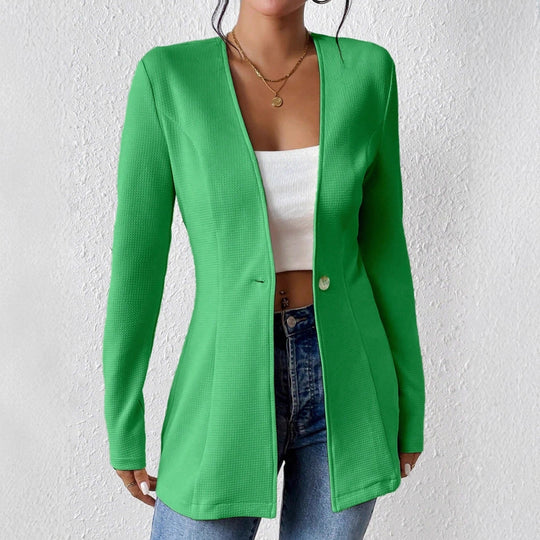 Damen elegante Blazerjacke mit asymmetrischem Schnitt