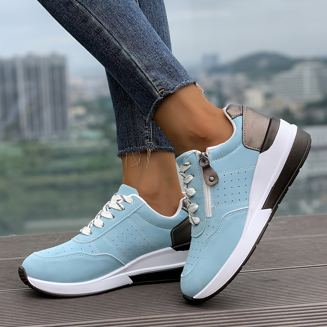 Damen Komfort-Keil-Sneaker mit seitlichem Zipper und dämpfender Plateau-Sohle Shop Nory