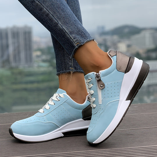 Damen Komfort-Keil-Sneaker mit seitlichem Zipper und dämpfender Plateau-Sohle Shop Nory
