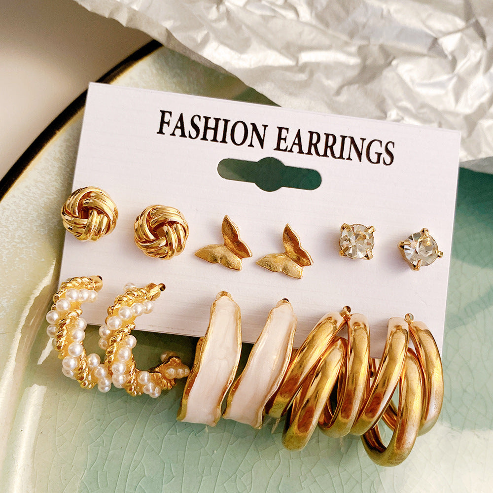 Damen Ohrringe-Set mit stilvollen Designs und funkelnden Akzenten Shop Nory