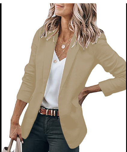 Damen komfortable Blazerjacke mit strukturiertem Design und eleganten Akzenten
