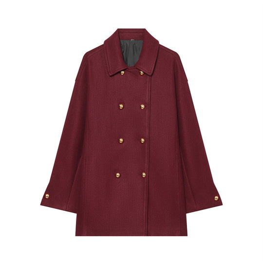 Damen Kurzmantel im Military‑Stil mit Doppelreiher und goldfarbenen Zierknöpfen Shop Nory