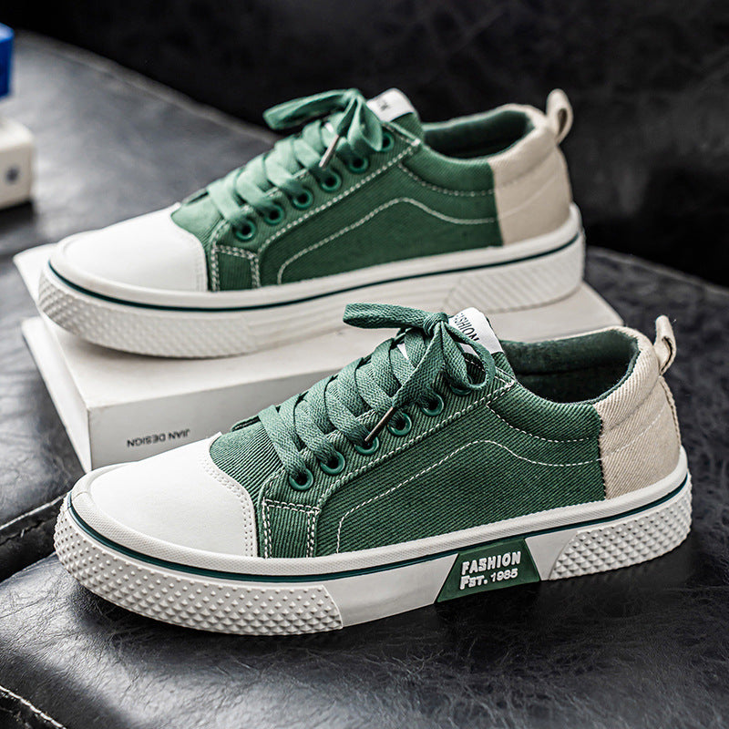 Herren Low-Top Canvas-Plateau-Sneaker mit profilierter Gummisohle und verstärkter Zehenkappe Shop Nory