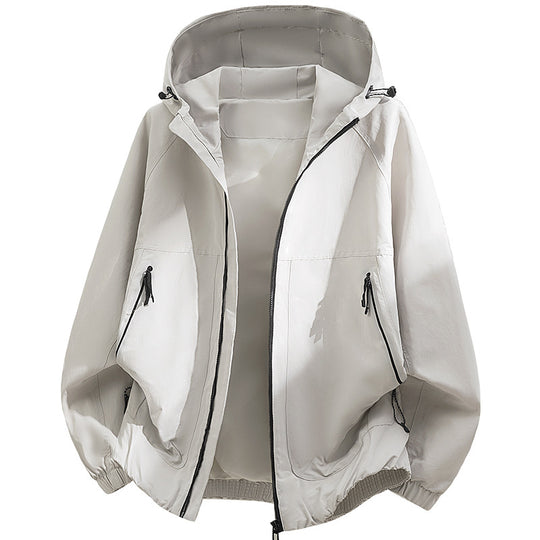 Herren Oversized Kapuzen‑Softshelljacke mit technischer Oberfläche und Kordelzugsaum Shop Nory
