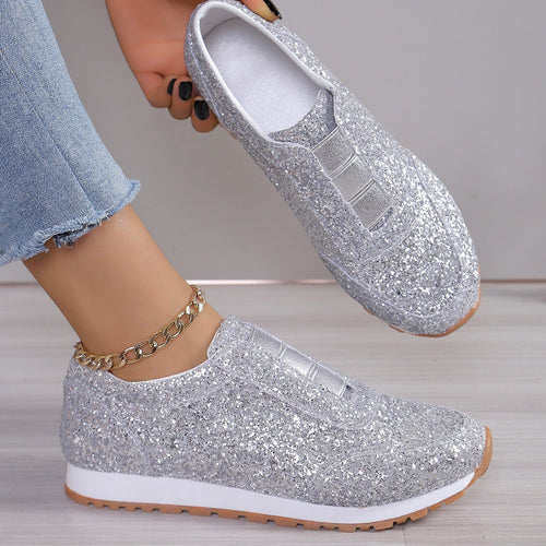 Damen Glitzernde Slip-On Sneakers