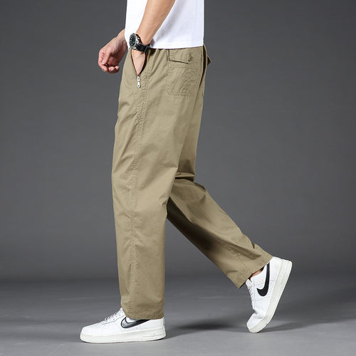 Herren Leichte Relaxed-Fit Chinohose mit elastischem Bund & geradem Bein Shop Nory