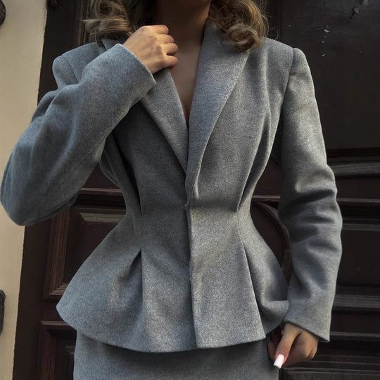 Damen Zweiteiliges Business-Kostüm mit tailliertem Blazer und Bleistiftrock Shop Nory