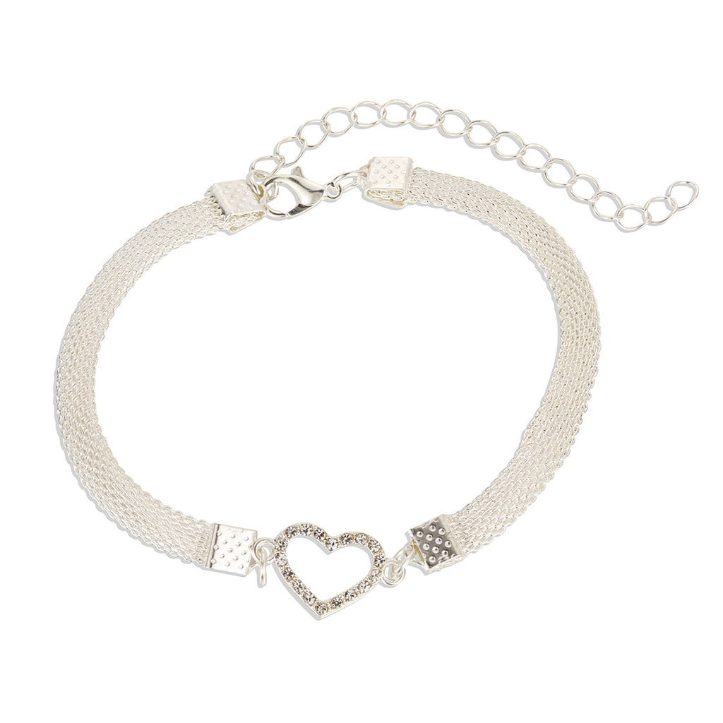 Damen Armband-Set mit funkelndem Herz-, Unendlichkeit- und Kristall-Design Shop Nory