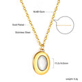 Damen Edelstahl-Halskette mit ovalem Anhänger aus hochwertigem Goldbeschichtung Shop Nory
