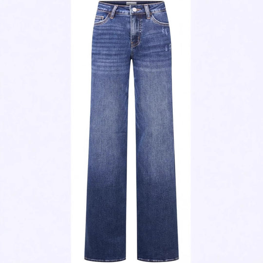 Damen Weite High‑Waist Schlagjeans aus Stretch Denim Shop Nory