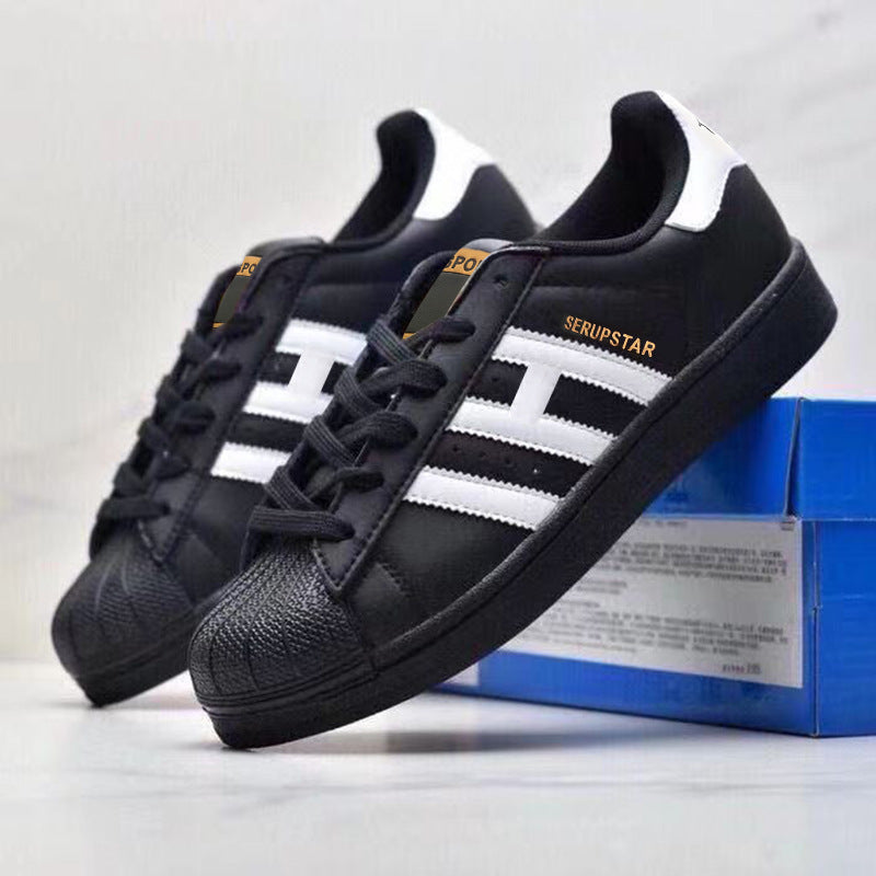 Damen Sportliche Freizeit Sneakers mit Lederoberfläche und rutschfester Sohle