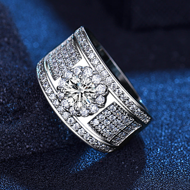 Damenring mit elegantem, glitzerndem Zirkonia-Besatz Shop Nory