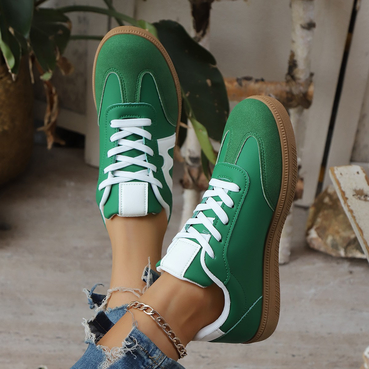 Damen Sneakers im sportlichen Retro-Look mit komfortabler Dämpfung