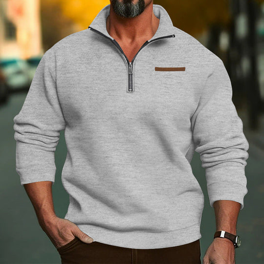 Herren Fleece Sweatshirt mit Reißverschluss