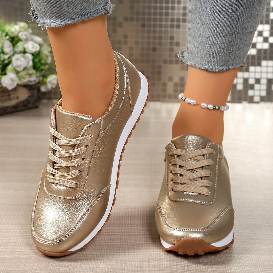 Damen modischer Metallic-Sneaker mit dämpfender Leichtsohle und rutschfester Profilgummisohle Shop Nory