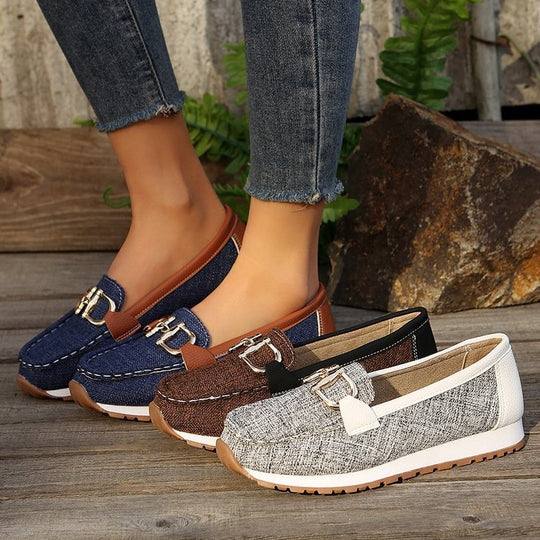 Damen Slipper-Loafer mit gepolstertem Komfortfußbett und rutschfester Profilsohle Shop Nory
