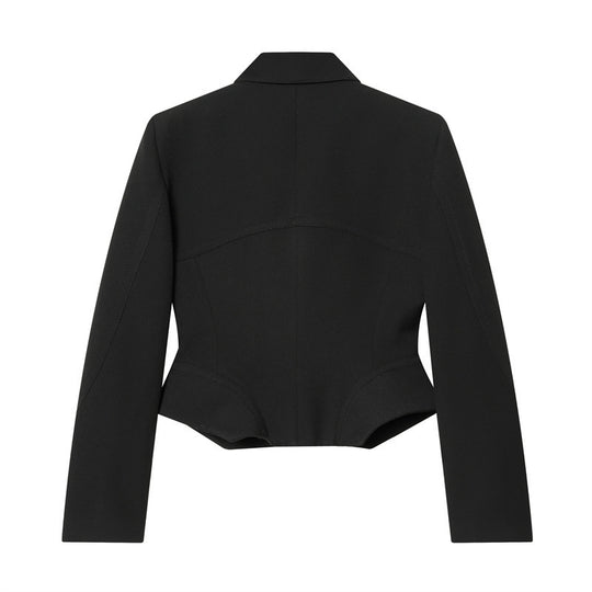 Damen Kurzblazer im Sculpted‑Look mit Wiener Nähten und figurformender Silhouette Shop Nory