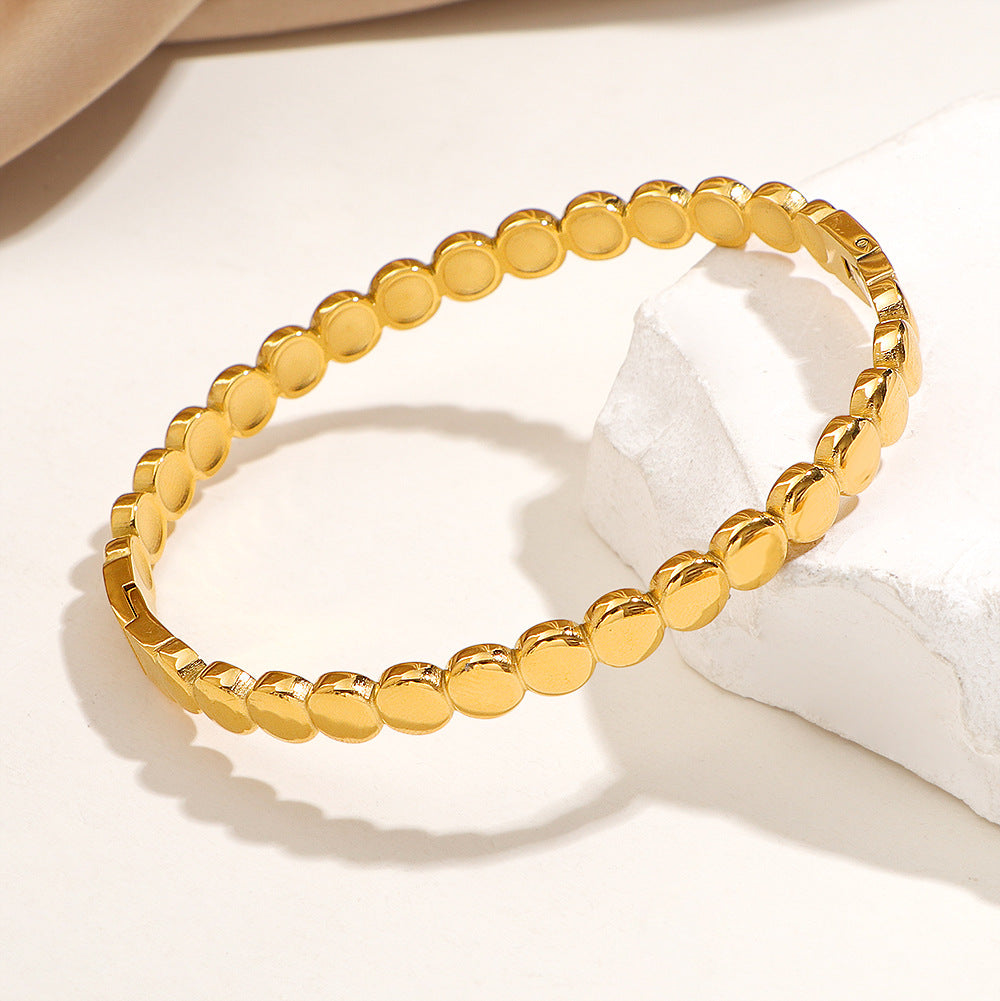 Damen Kristallverzierte Gold Armreif Bracelet Shop Nory