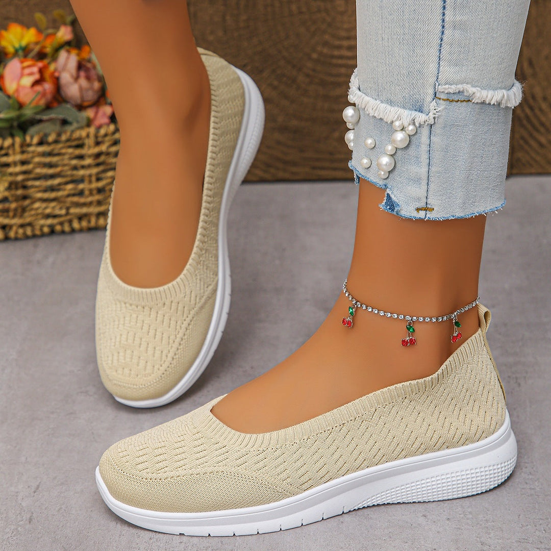 Damen Slip-On Freizeitschuhe mit atmungsaktivem Obermaterial