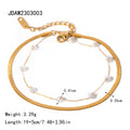 Damen Armband mit zarten Gliederketten und eleganten Perlenakzenten Shop Nory