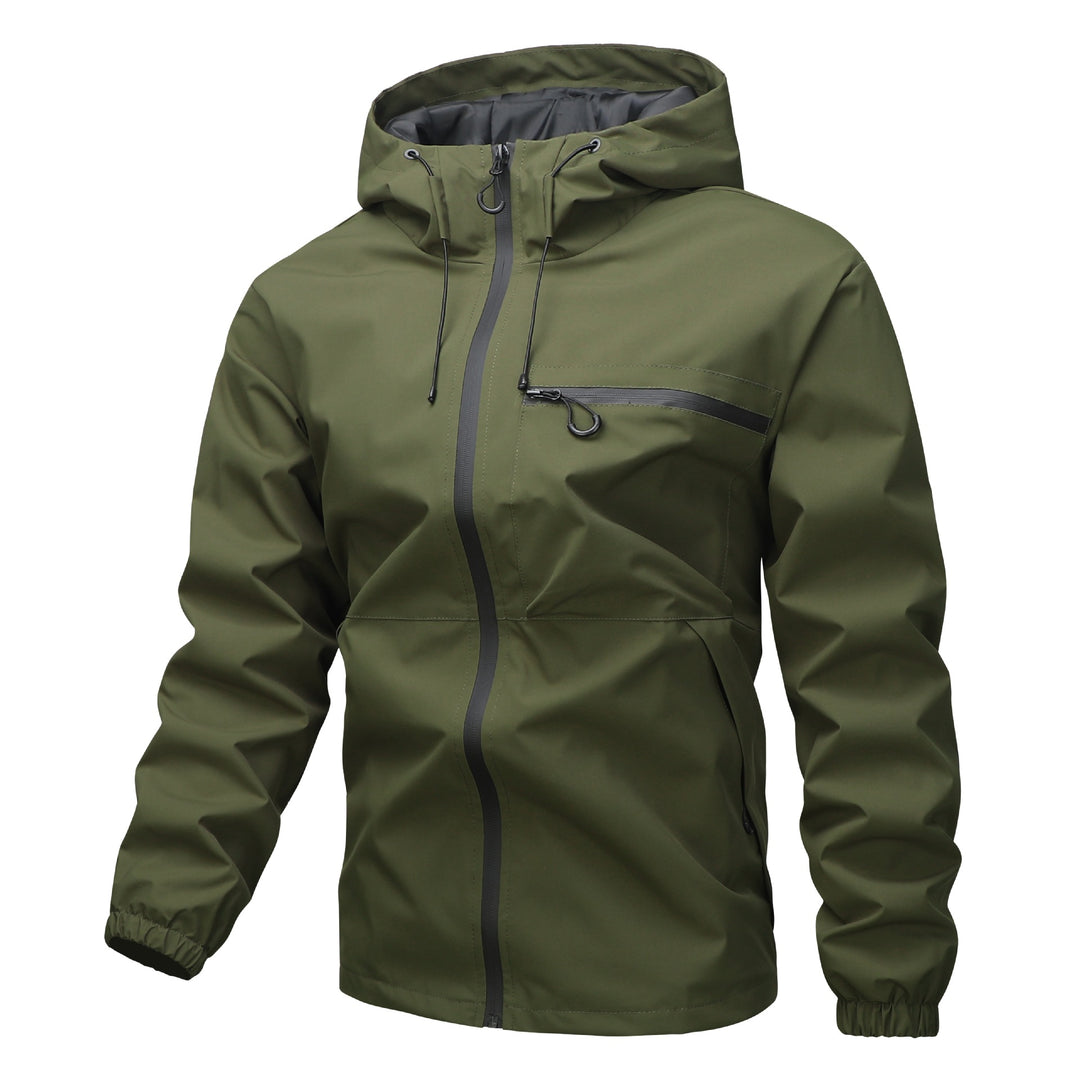 Unisex Wasserabweisende Softshell‑Regenjacke mit verschweißten Nähten, Kapuze & wasserdichter Brusttasche Shop Nory